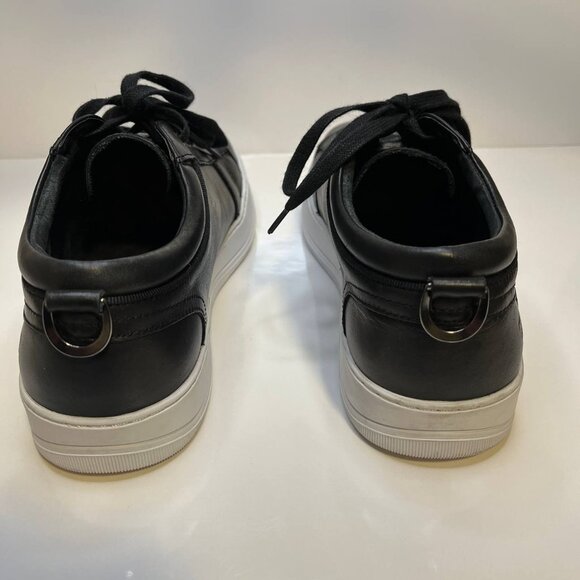 Andrew Marc Darwood Men's Black Leather Sneakers – Size US 8 - Picture 9 of 11